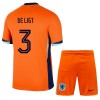 Maillot de Supporter Pays-Bas De Ligt 3 Domicile Euro 2024 Pour Enfant